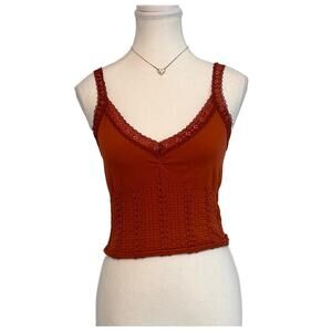 F&F Vintage Y2K Pumpkin Laved Fitted Cami Size Medium Perfect For Fall